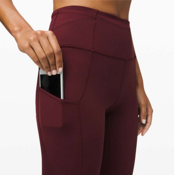 Lululemon Fast and Free High-Rise Crop - Cassis - Picture 3 of 7